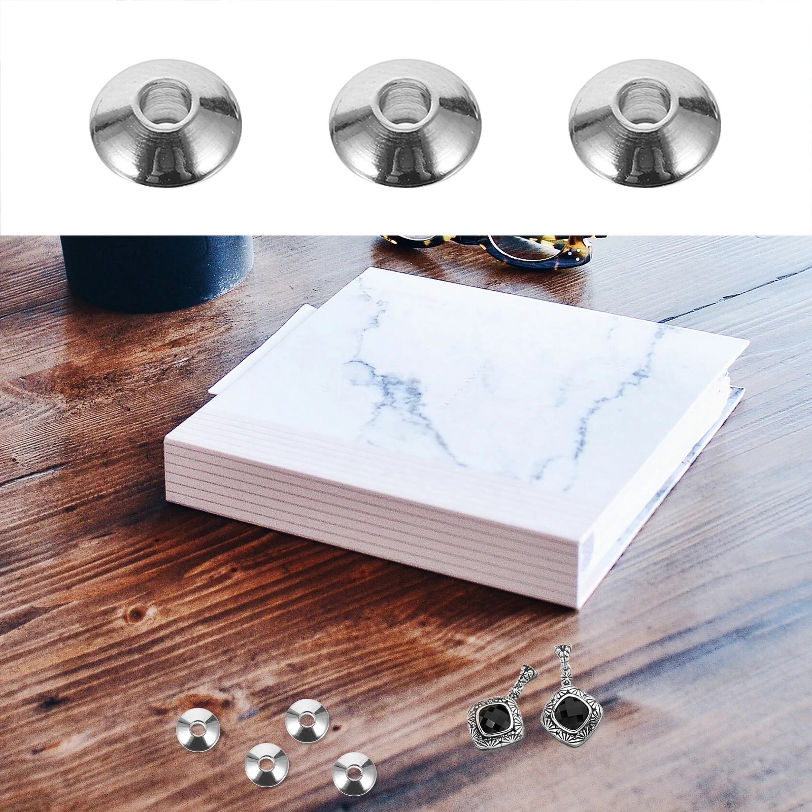 

1 set Stainless Steel Spacer Beads Loose DIY Jewelry Making Necklace Earring Bracelet Charms Metal Accessories Durable