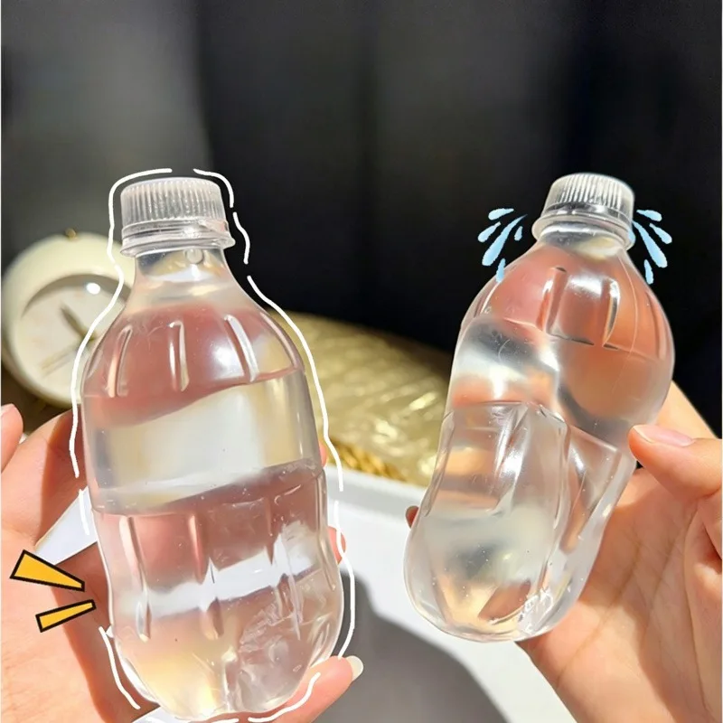 Jouet souple en forme de bouteille d'eau remplie de maltose transparente, anti-stress pour étudiants et employés de bureau