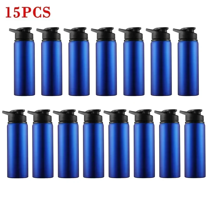 1-15PCS Tragbare Edelstahl Fahrrad Wasser Flasche Gerade Trinken Im Freien Sport Reise Wasserkocher Metall Wasser Flasche
