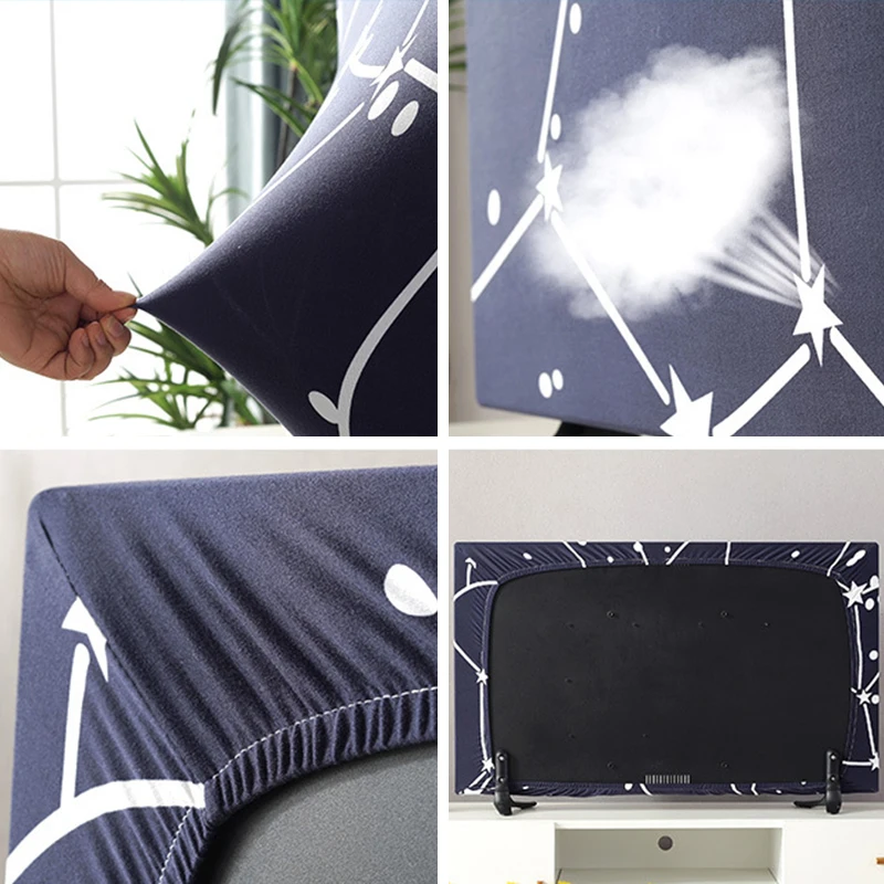 Tv Hood Dust-Proof Cover Towel 32 Inch 43 Inch 50 Inch 55 Inch 65 Inch Household Hanging Lcd Tv Cover Dustproof Decorative Cover