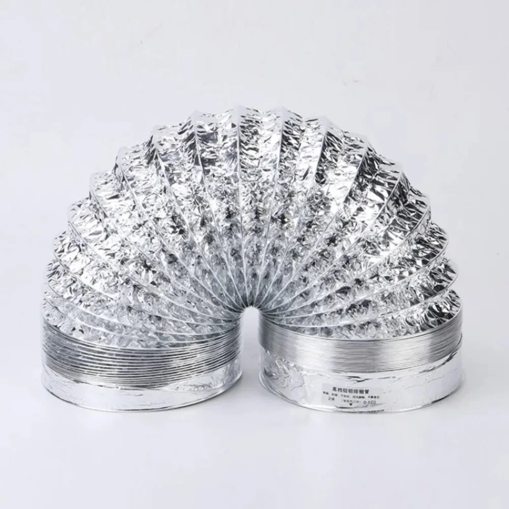Diameter 200mm Aluminum Foil Duct Adjustable Length Easy To Clean Fire-Retardant Coating High-Temperature Resistance