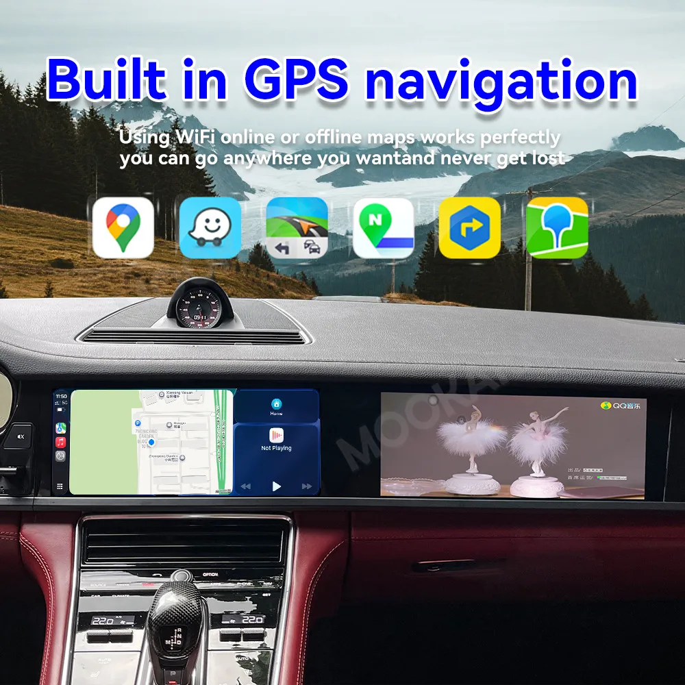 12.3+12.3 Android 15 Radio For Porsche Panamera 2017~2023 Multimedia Intelligent Navigation Car Stereo Receiver player Head Unit
