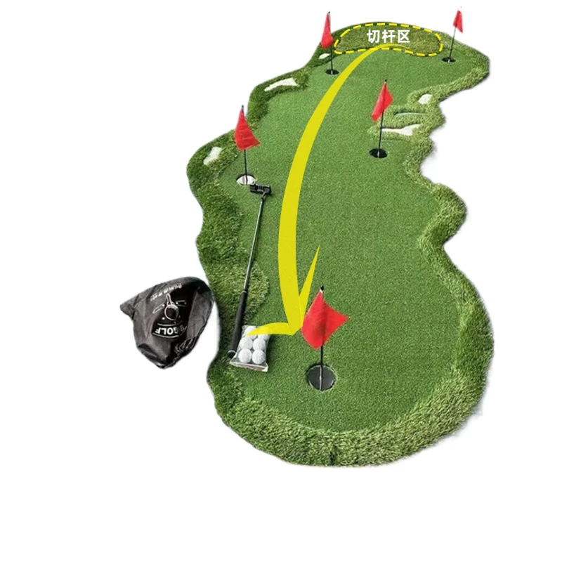 Golf Putter Practitioner Indoor Outdoor Green Slope Course Simulation Office Training Blanket