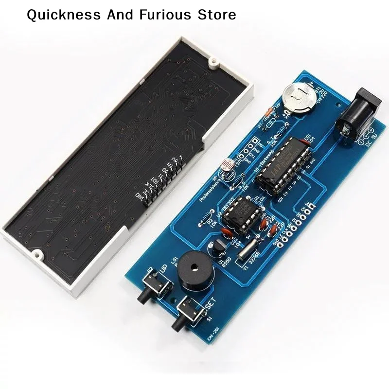 【T】Electronic Clock DIY KIT LED Microcontroller Kit Digital Clock Time Light Control Temperature  Diy Electronic Kit