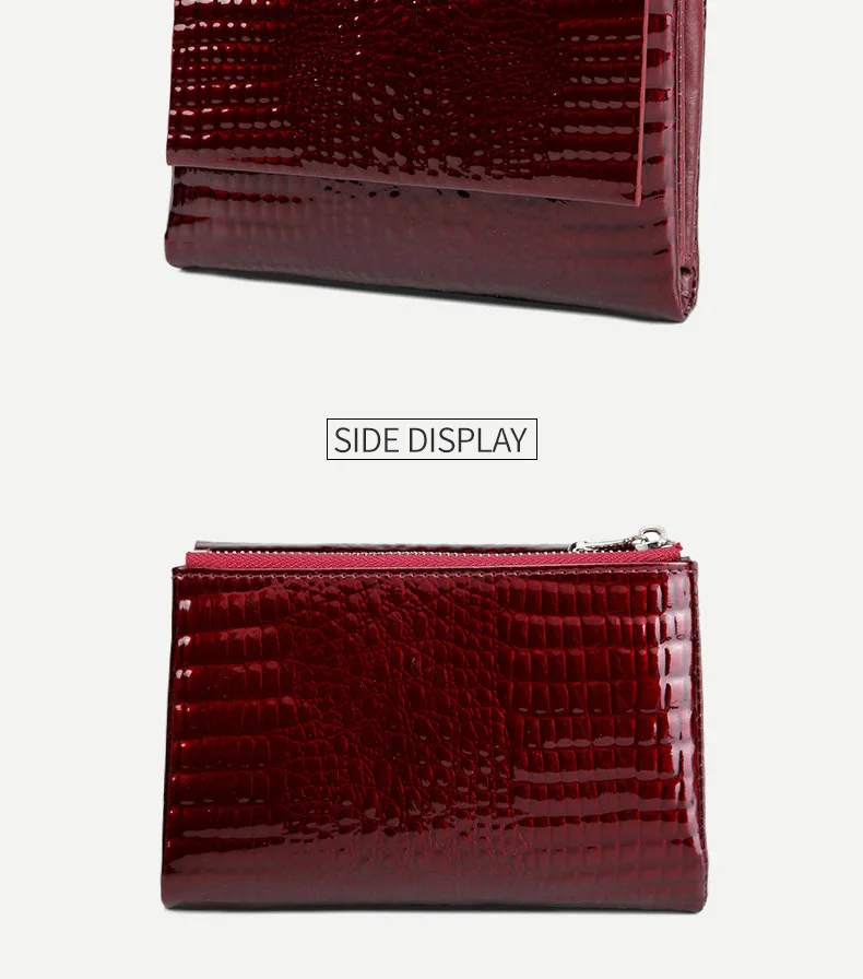 Damen-Lederbrieftasche mit RFID-Schutz, mehrere Kartenfächer, kurze Magnetverschluss-Geldbörse aus Rindsleder, kleine Retro-Geldbörse für Bargeld und Münzen, Damen-Geldklammer – Detail 14