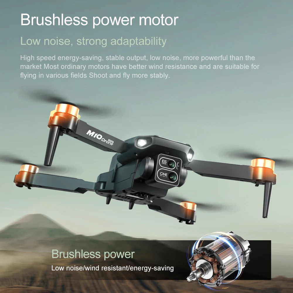 Original Drone M10 4K 5G HD Dual Camera Remote control With Screen FPV Photography Brushless Foldable Quadcopter RC Dron Toy