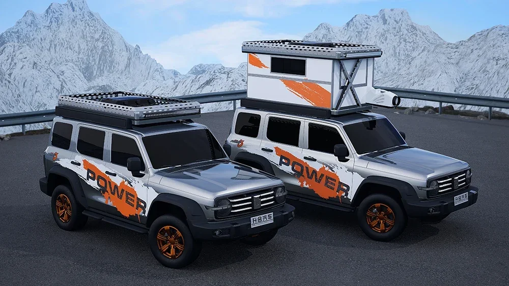 Car Roof Top Camping Tent Hard Shell Outdoor Automobile Roof Sleeping Tent with Rainfly for SUVs And Crossovers