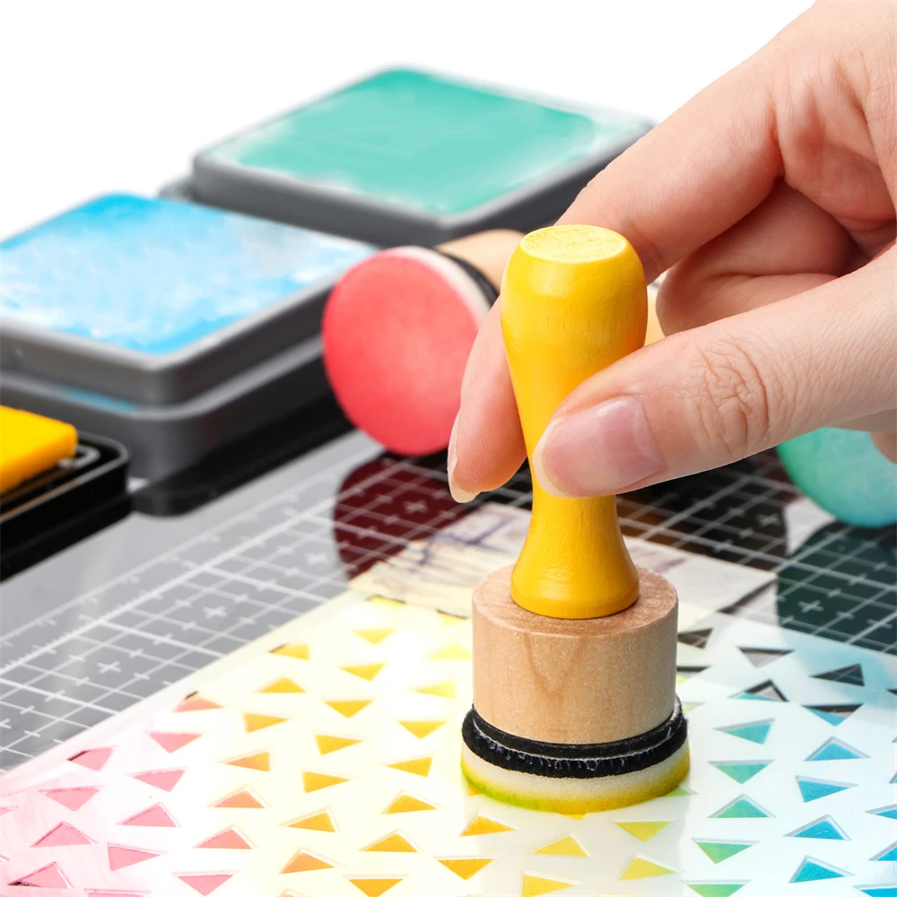 Ink Blending Tool with Foam Applicators 8pcs Ink Blending Tools 8pcs Foams 1pc Storage Box for DIY Scrapbook Stamping Craft