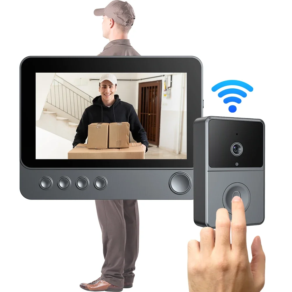

2.4G Wireless Video Intercom Doorbell Two Way Voice Video Monitoring Doorbell Night Vision Door Bell Intercom System for Villa