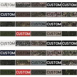 Embroidery Custom Patch Name Tape Hook and Loop Frame Border Type 15cm 22cm Black Green Tan Brown RG ACU Multicam