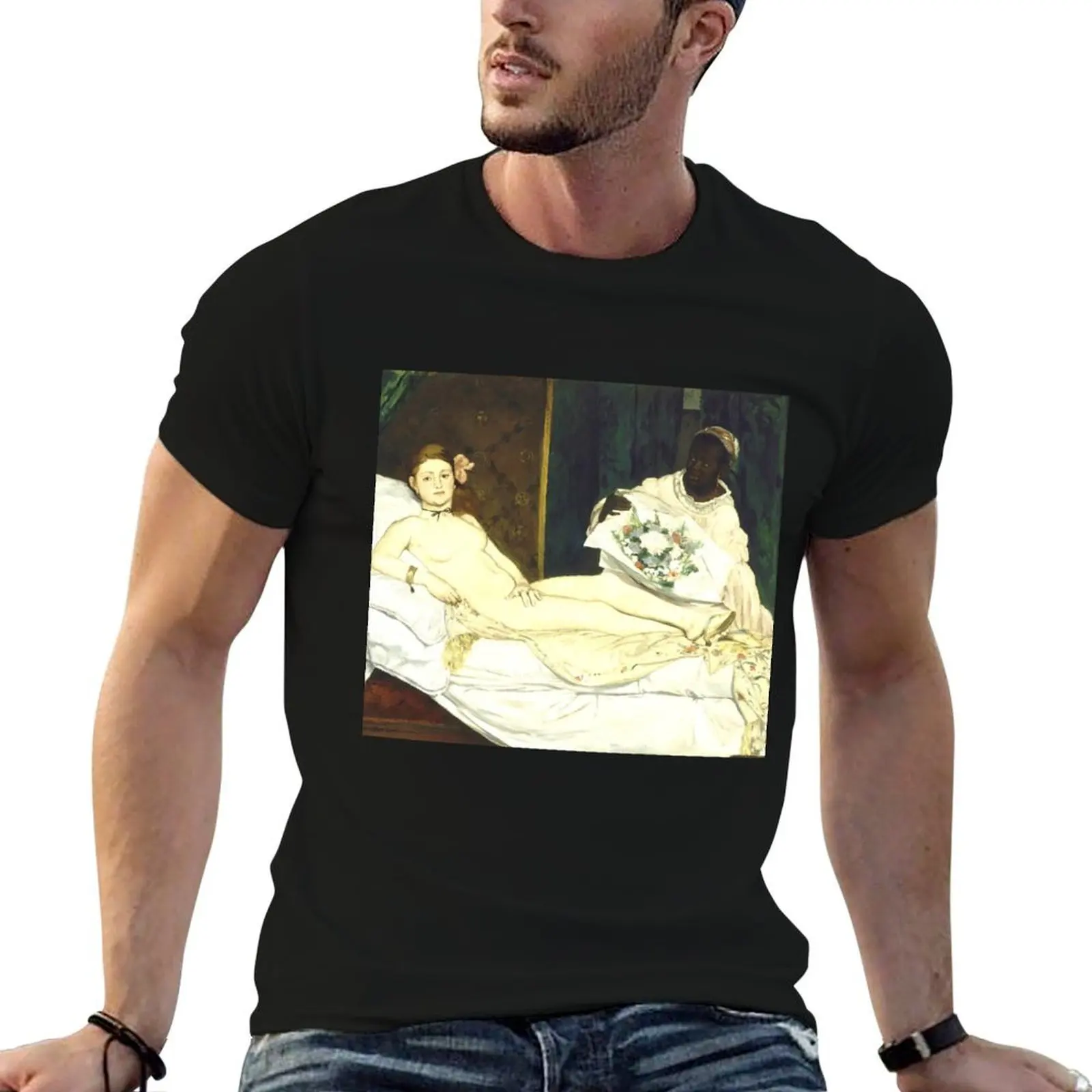 

HD. Olympia, by Edouard Manet. HIGH DEFINITION T-Shirt funny t shirts cotton t shirt man cotton T-Shirt