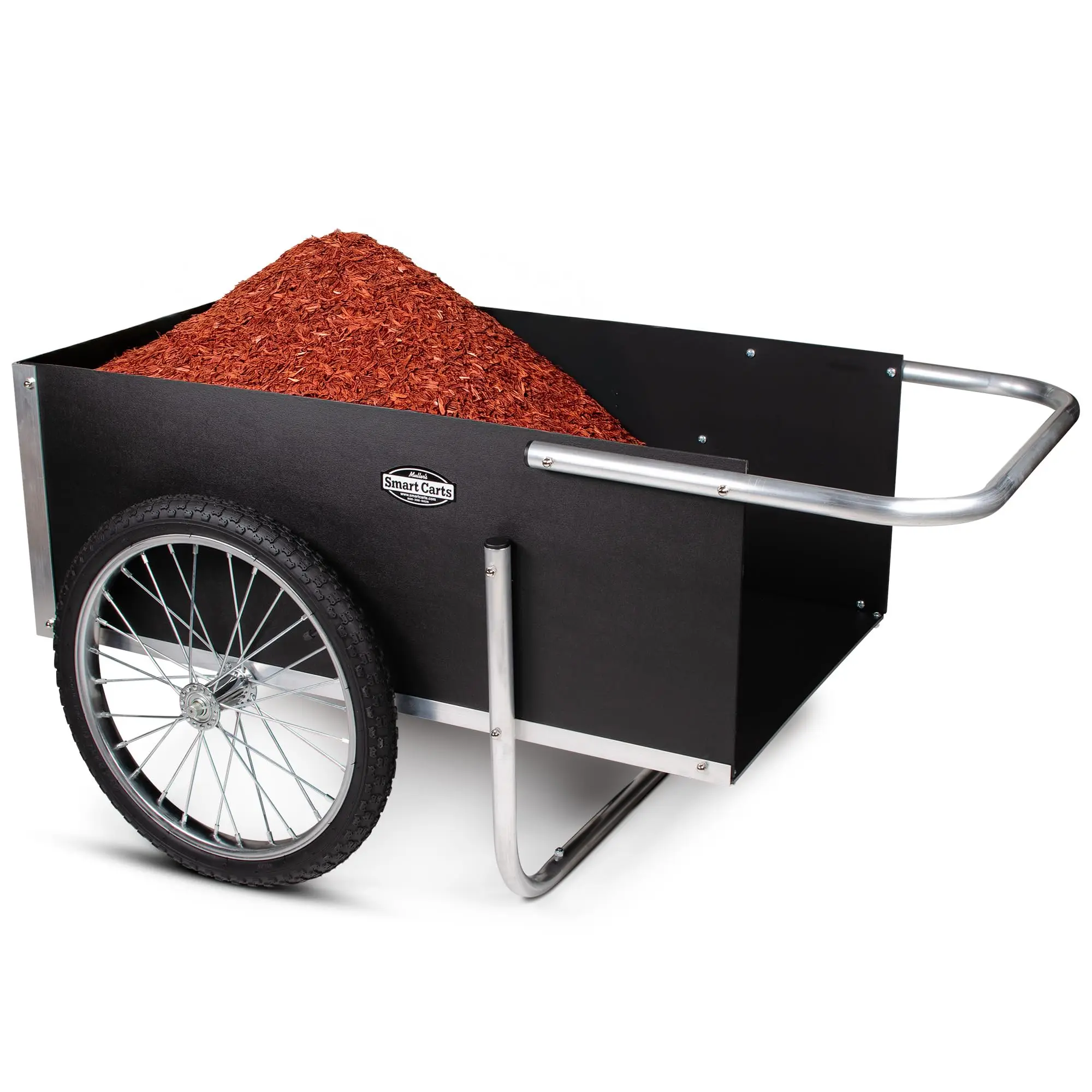 Ultimate Gardener Cart with 7 CF Capacity, Large 20-Inch Wheels for Effortless Maneuverability, and Aluminum Frame that
