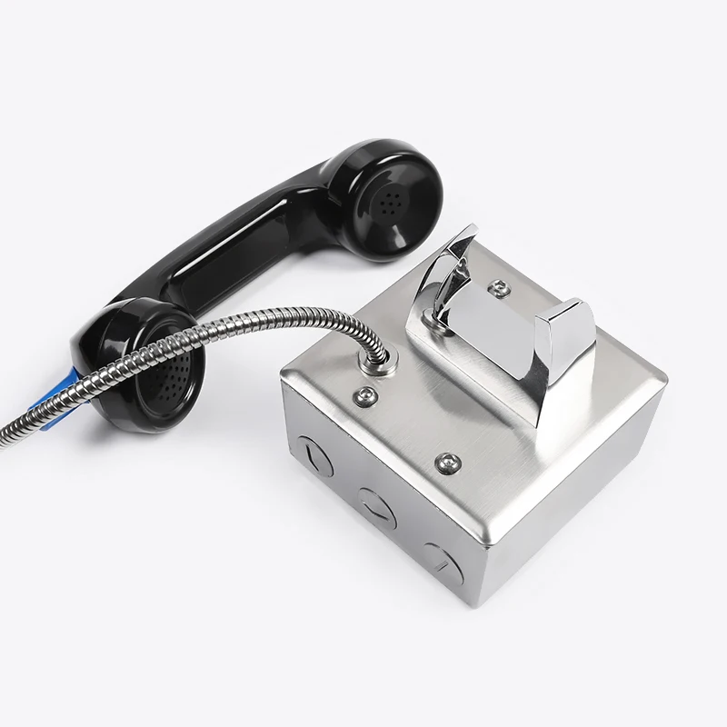Mini Stainless Steel Auto Answer Telephone Industrial Telephone Clean Room Phone Jail Telephone
