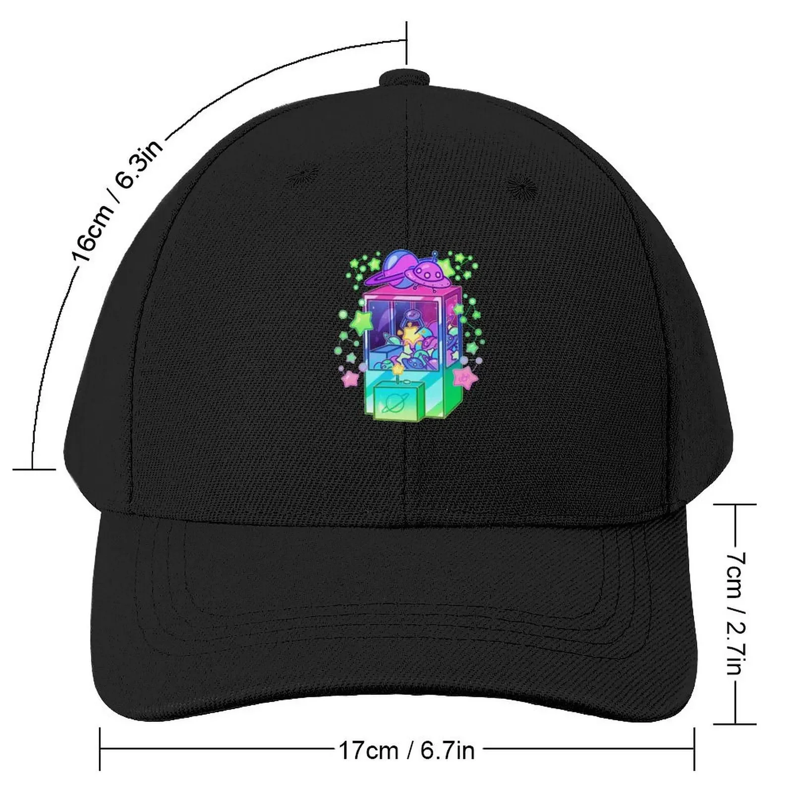 Neon Galaxy UFO Catcher Baseball Cap hard hat beach hat Woman Men's