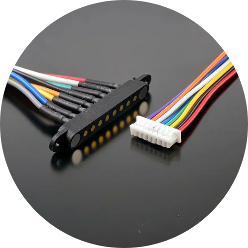 1/3/5 Paar wasserdichter DC-Magnet-Pogo-Pin-Stecker 2 3 4 5 6 7 8 9 Pole 2,54 mm Pogopin männlich weiblich Kontaktstreifen 90 Grad – Detail 8