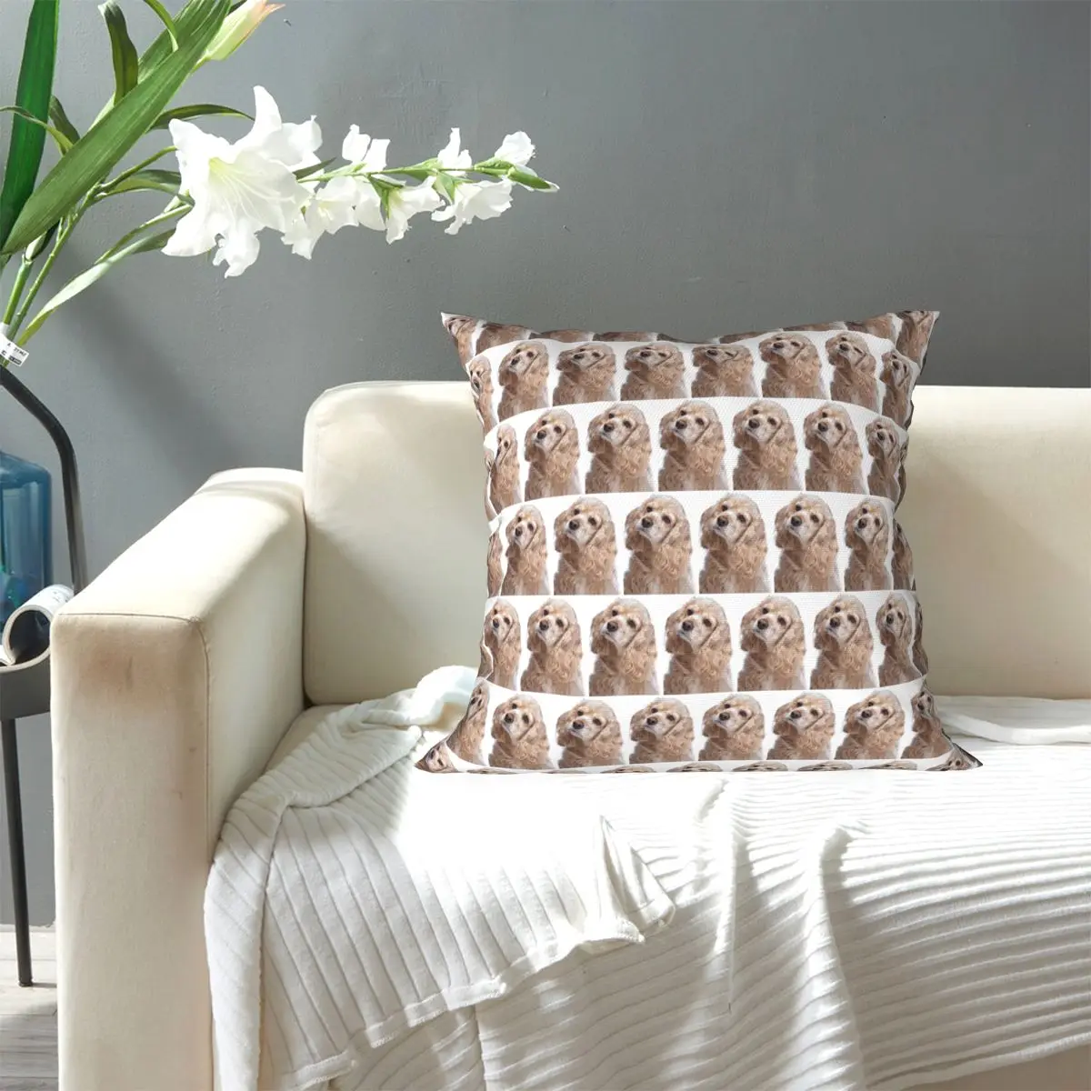 American Cocker Spaniel Dog Animal Square Pillowcase Pillow Cover Cushion Decor Comfort Throw Pillow for Home Bedroom