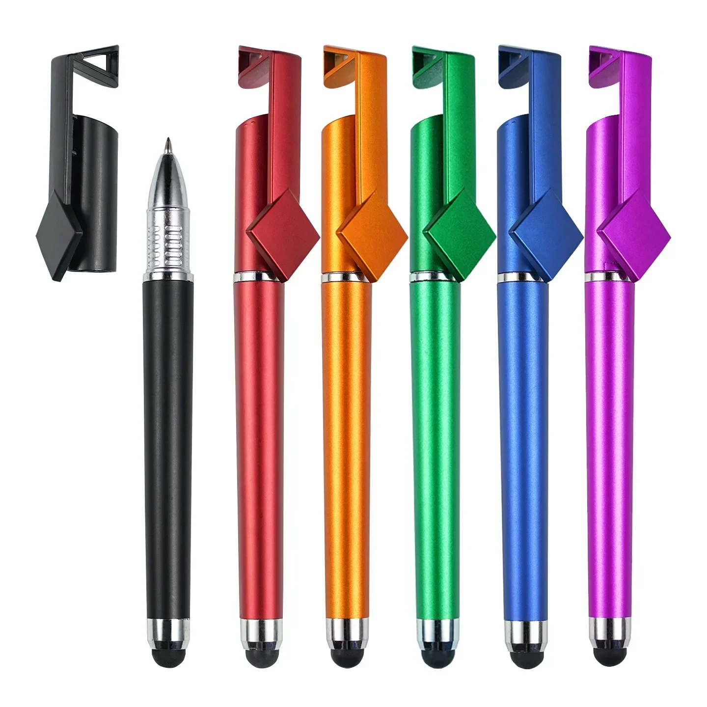 100 pz/lotto Touch Signature Pen Logo personalizzato Qr Code 0.5mm Black Advertising Gel Pen all\'ingrosso