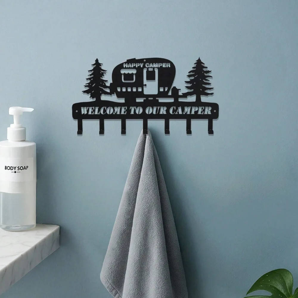 Gantungan Dinding Kayu Pinus Rustic - Gantungan Besi Tempa Kuat untuk Mantel, Kunci, Cangkir & Lainnya, Dekorasi Dinding untuk Rumah Pedesaan & Kabin Sepanjang Musim