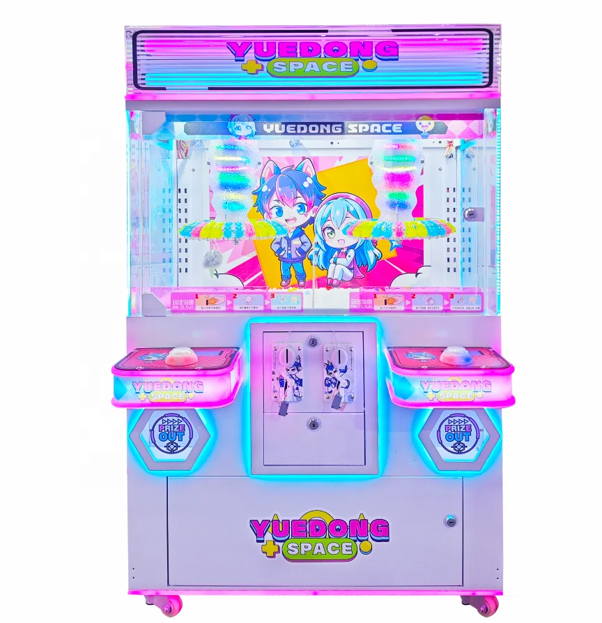 Mini Double Claw Crane Machine Coin Operated Arcade Gift Box Shopping Mall Doll Machine Metal 1 Year Warranty