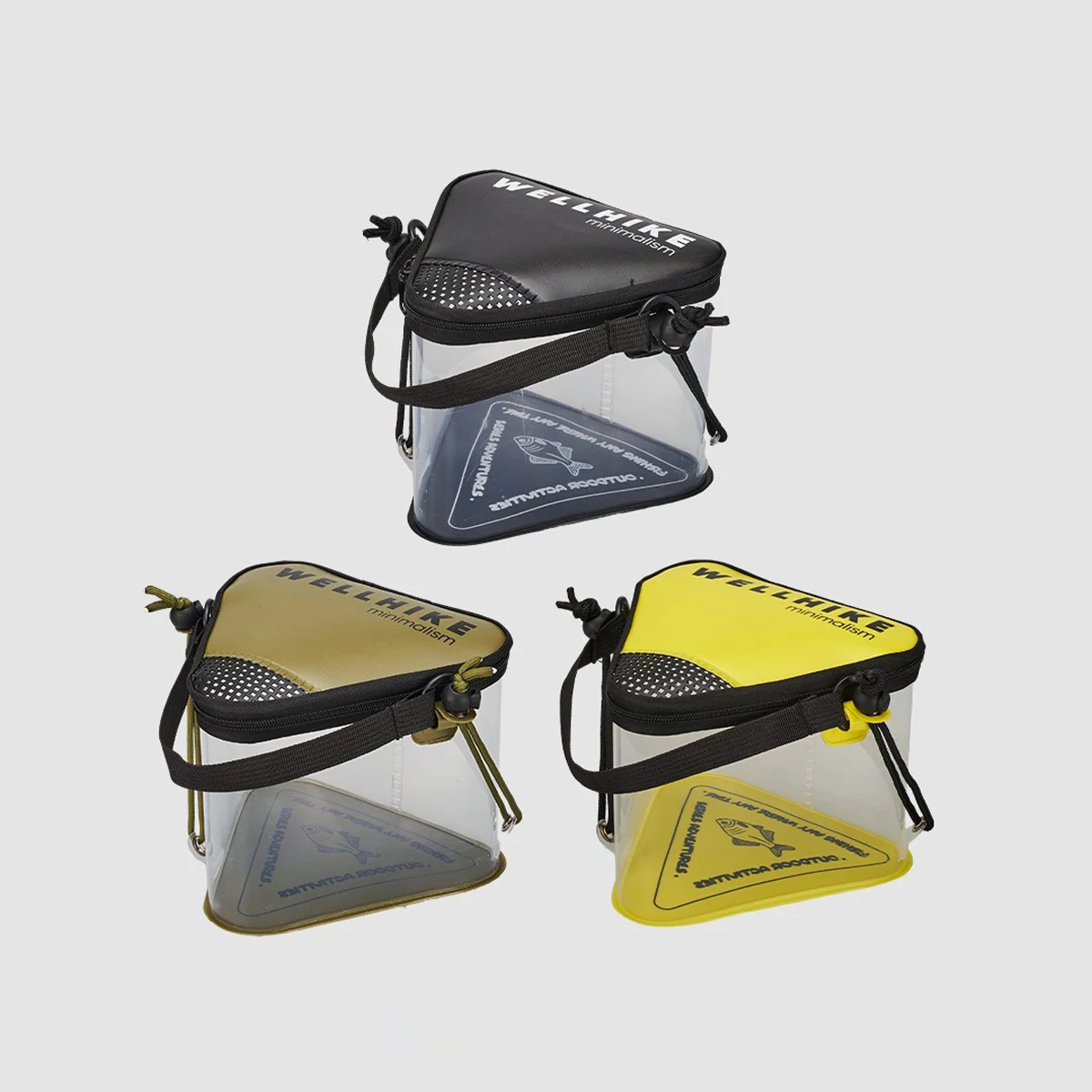 屋外用透明水桶-持ち運び可能で折りたたみ可能、屋外釣りに最適