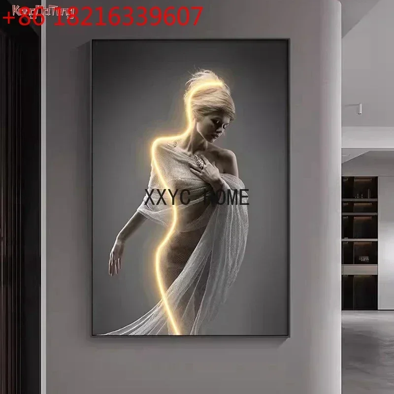 Modern Art Character Luminous Interior Painting LED Wall Lamp For Entrance Living Room Dining Room Bedroom Bedside Decoration
