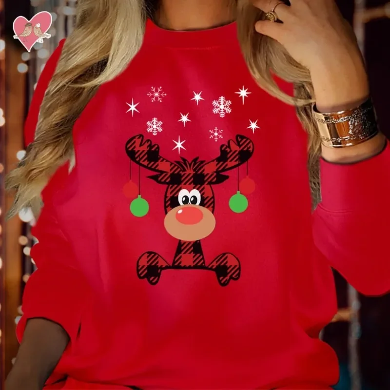 

Buffalo Plaid Reindeer Christmas Sweatshirt Funny Jumper Christmas Sweatshirt Hoodie Thermal Shirt Promo Pullover Clothes