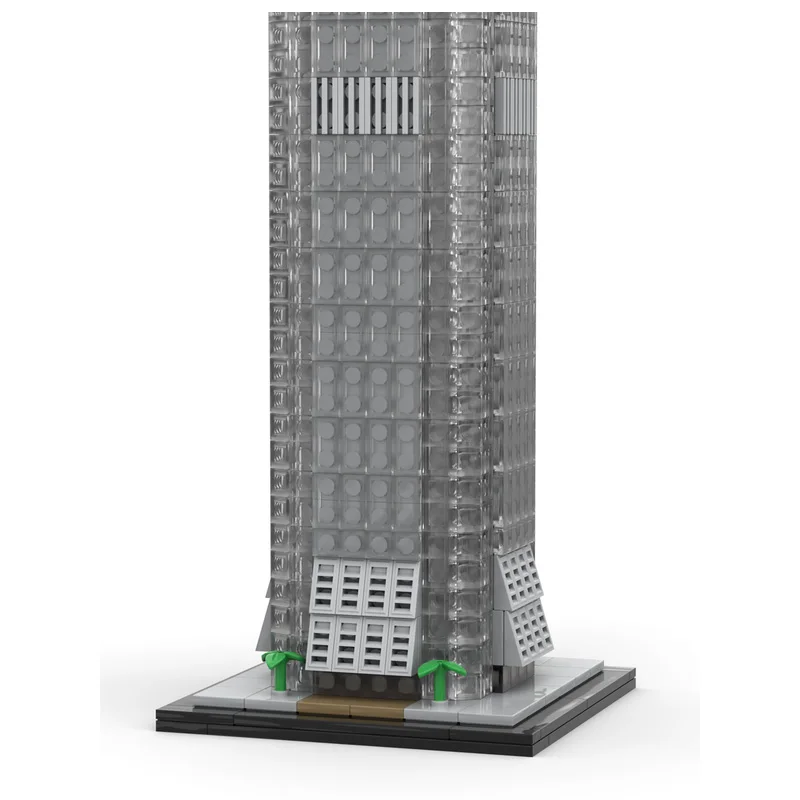 1:800 Scale MOC Building Blocks Kit - Hong Kong IFC II model, 2044pcs, Architecture Fan Gift, DIY Construction Set