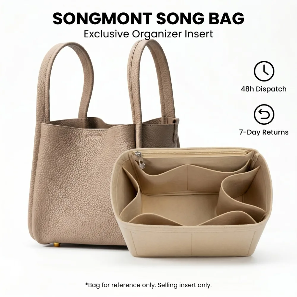 

Bag Organizer Insert Felt Material Handbag Shaper Liner Storage Pouch For Vegetable Basket Bag Multi Anti Wear Interior Liner