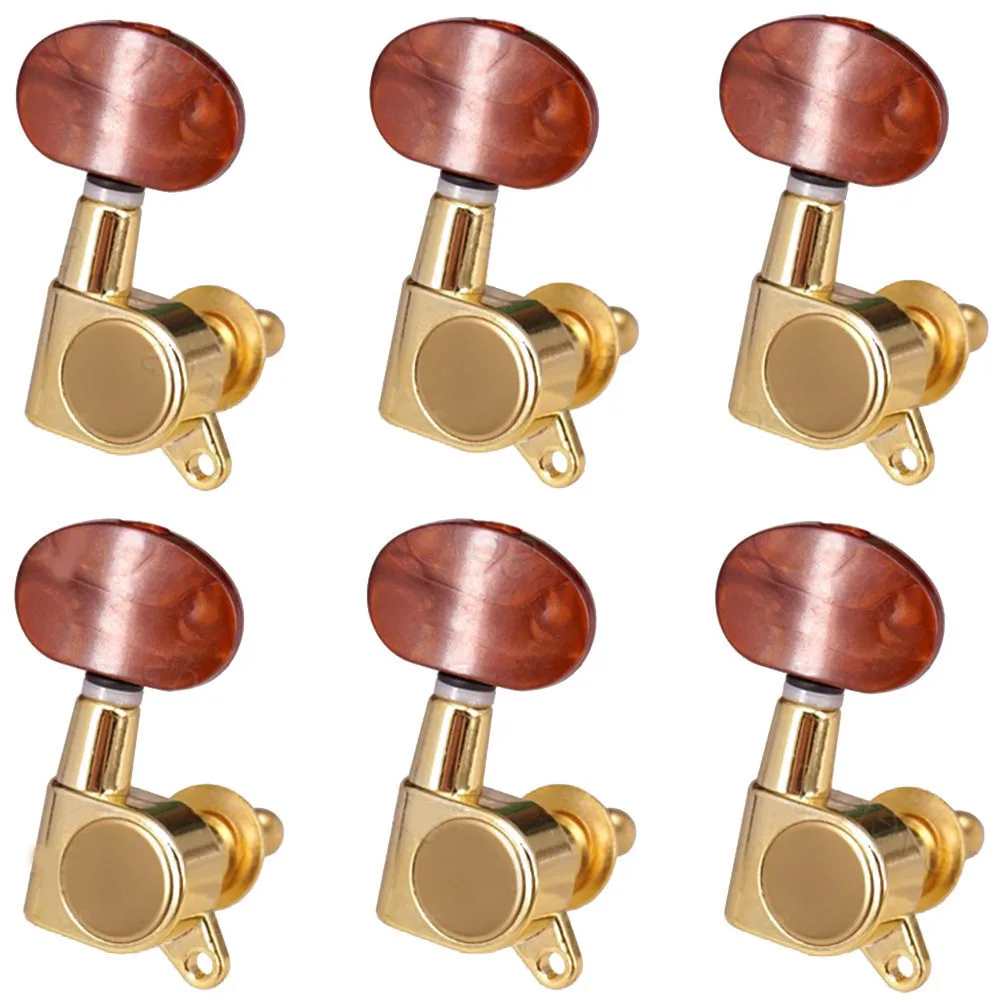 กีตาร์จูนหมุดโลหะ 3L 3R 6R 6L Enclosed Locking Tuning Pegs สําหรับกีตาร์อะคูสติกไฟฟ้าจูนเนอร์อุปกรณ์เสริม