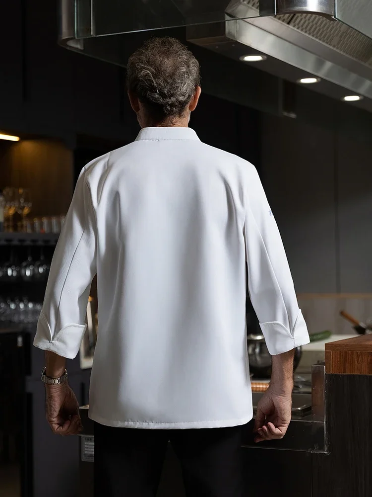 Chef Jacket for Men Food Service Cooking Uniform Female Cook Jacket Restaurant Kitchen Work Shirt Baker Barista Waiter Overalls