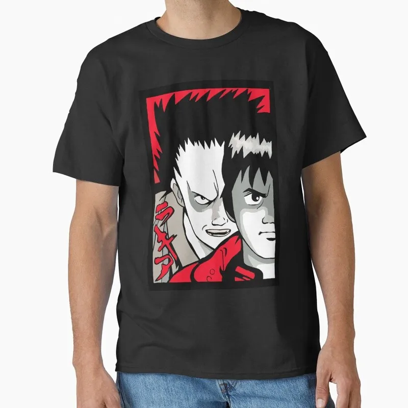 Akira Cyberpunk City Explosion Gift T‑Shirt Katsuhiro Otomo Retro Manga Shotaro Kaneda Neo‑Tokyo Anime Print Short Sleeve Tops
