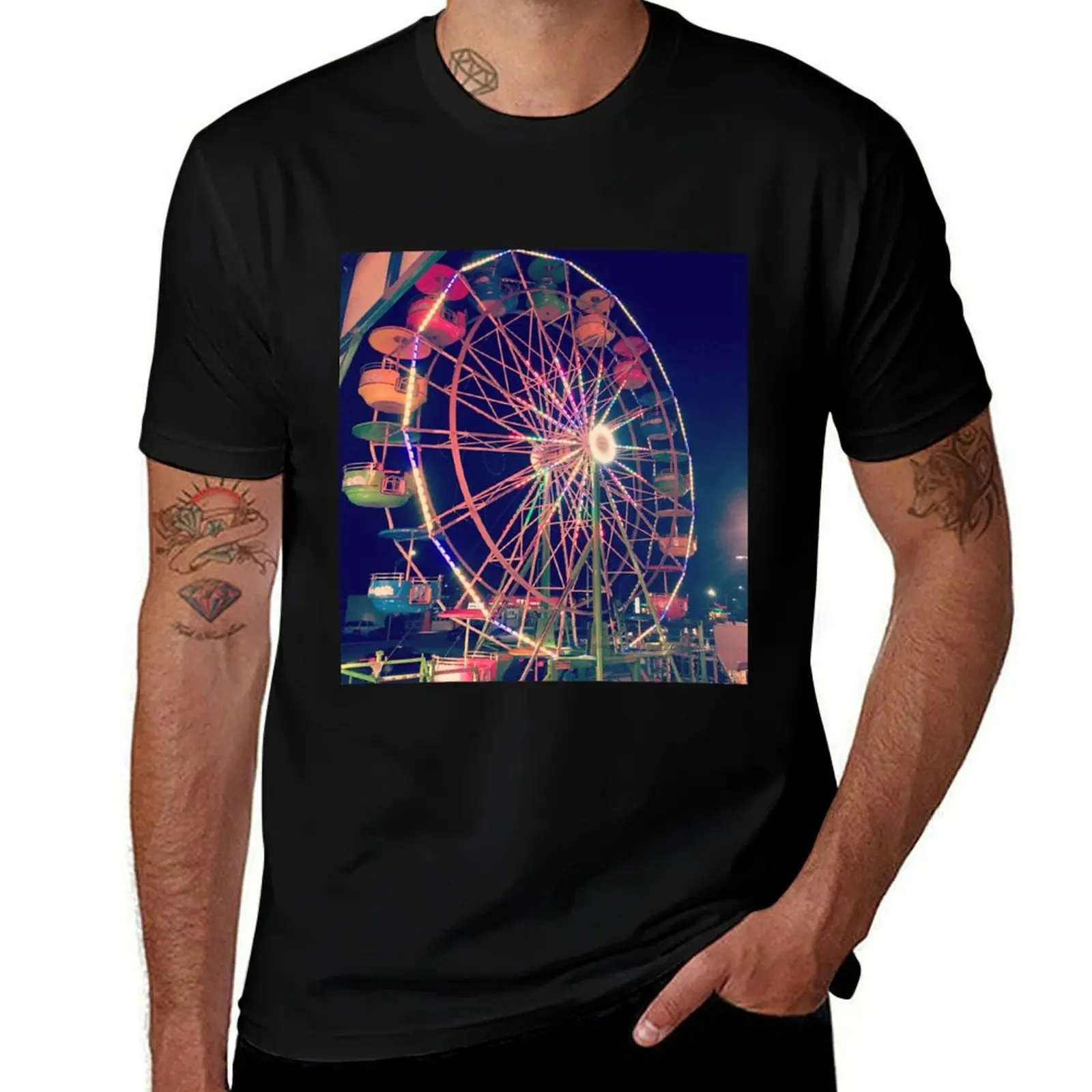 

Night at the fair T-Shirt man t shirts for men t shirts for man graphic tees t shirts for man slim fit T-shirt