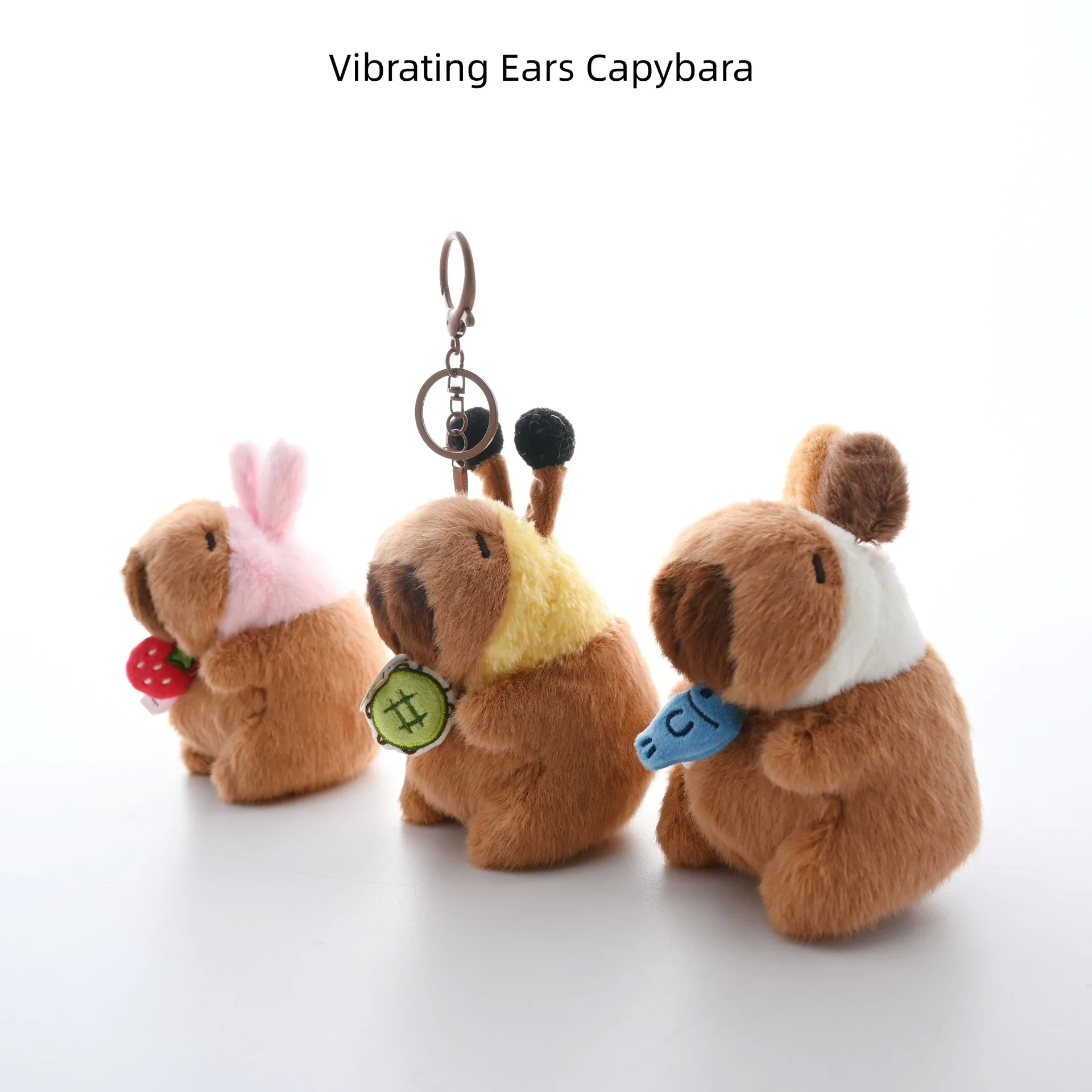 

【Подвижные ушки】 Плюшевая игрушка-кукла в виде маленького дельфина с вибрирующими ушками, подвеска, брелок для сумки