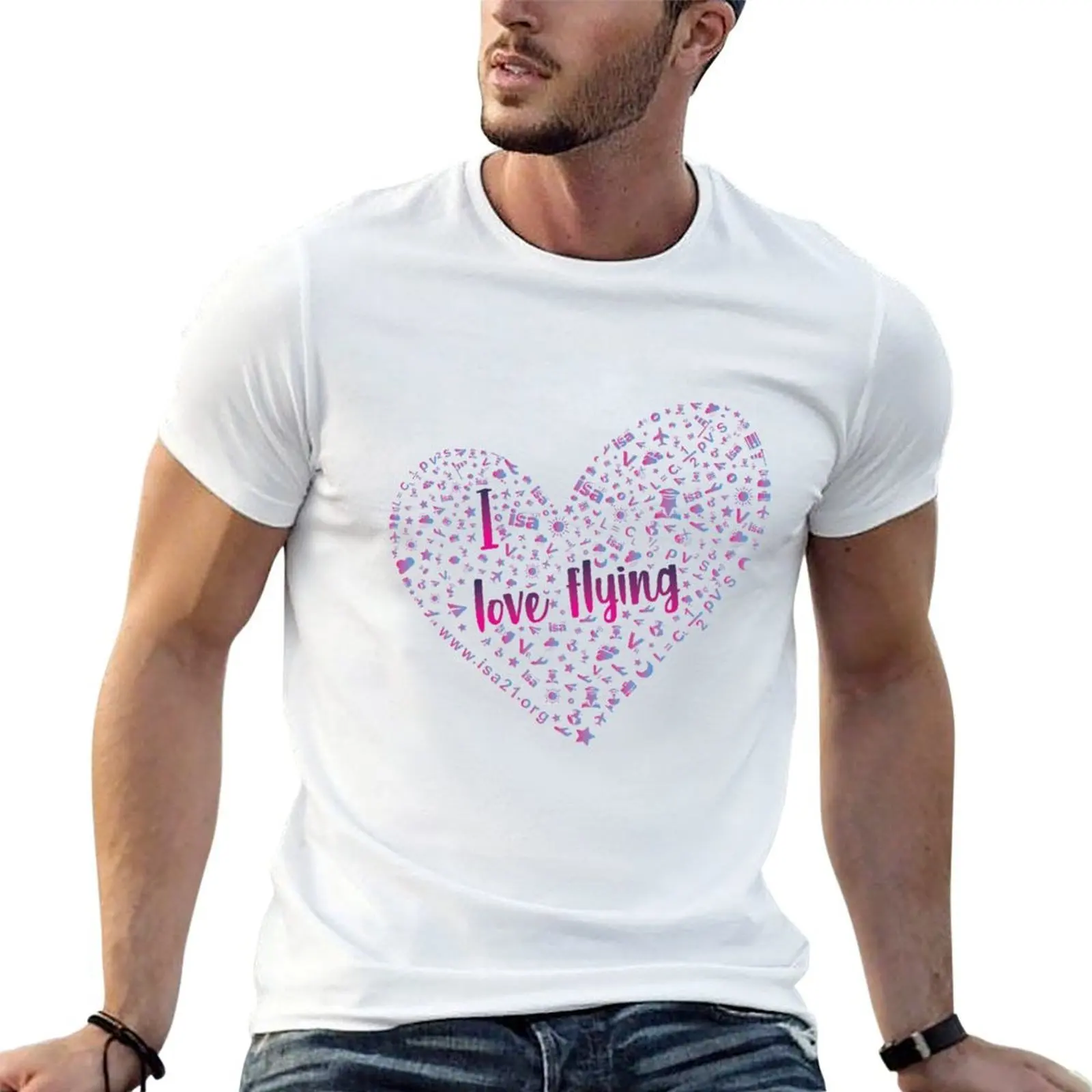 

I Love Flying in a pink sky T-Shirt t shirts for man graphic tees anime tshirt T-Shirt
