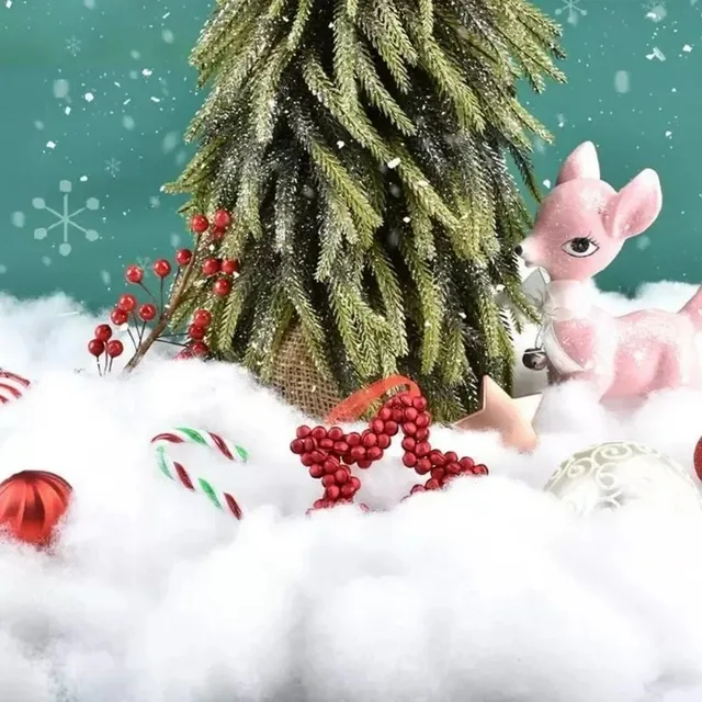 Artificial Snow Stuffing - Fake White Snow Decor & Fluffy Polyester Fiberfill for Christmas Tree & Winter Crafts Holiday DIY 4