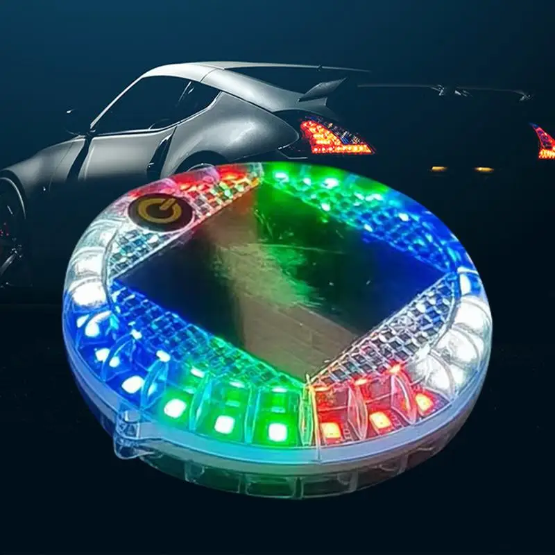 Warning Light Solar LED Vehicles Flashing Lamp Intelligent Sensor Flashing Alarm Safety Lamp Colorful Waterproof LED Road Flares