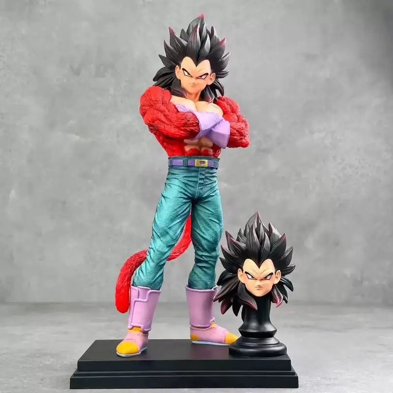 

30cm Jt Statue Super Saiyan 4 Vegetto 2 Heads Action Figures Anime Dragon Ball Figures Model Doll Collection Gift Trendy Toy