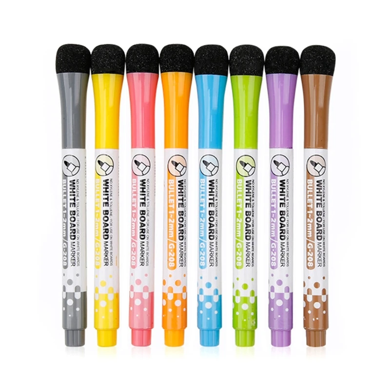 F3MA 8 Colors Liquid Chalk Pen Erasable Magnetic Whiteboard Marker Pens for Chalkboard Whiteboard Glass DIY Calendar Planner