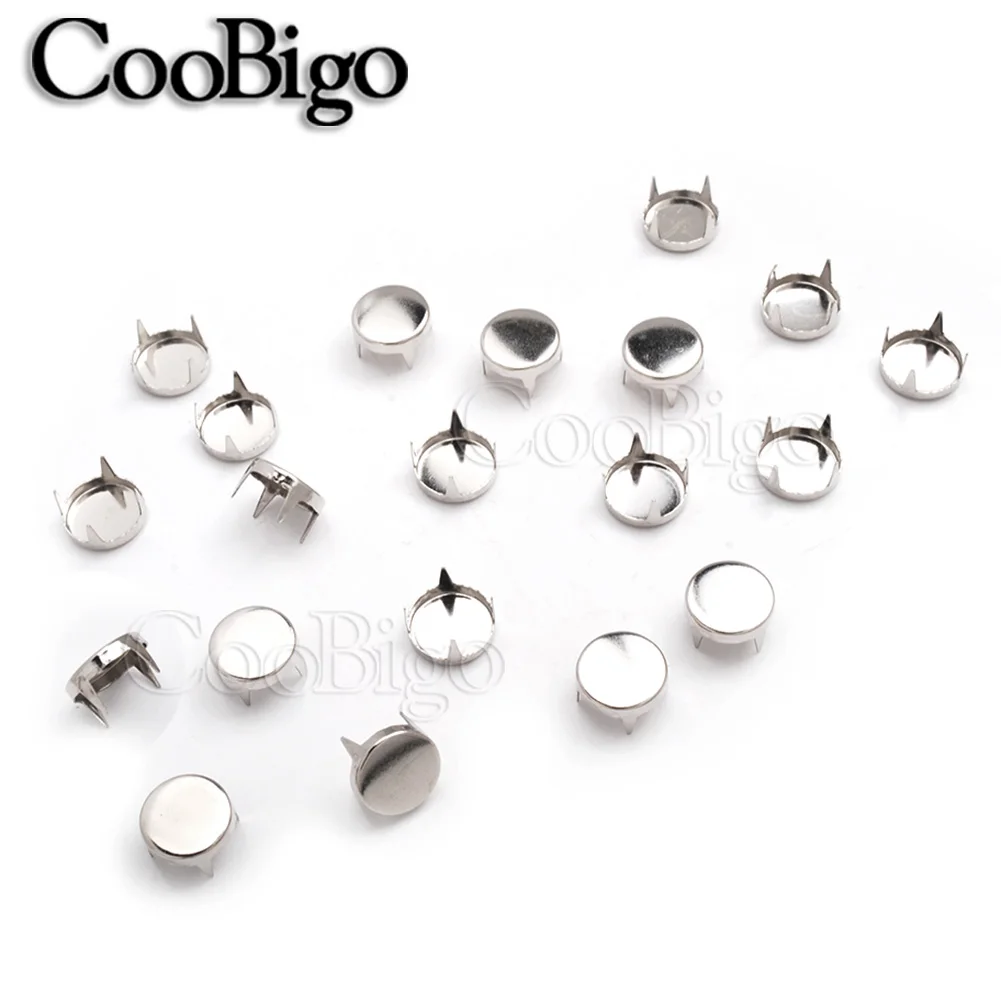 100pcs 10mm Metal Claw Rivet Round Spike Studs Rivets Punk Leather Bag Belt Shoes Garment Decor DIY Craft Accessories 4 Colors