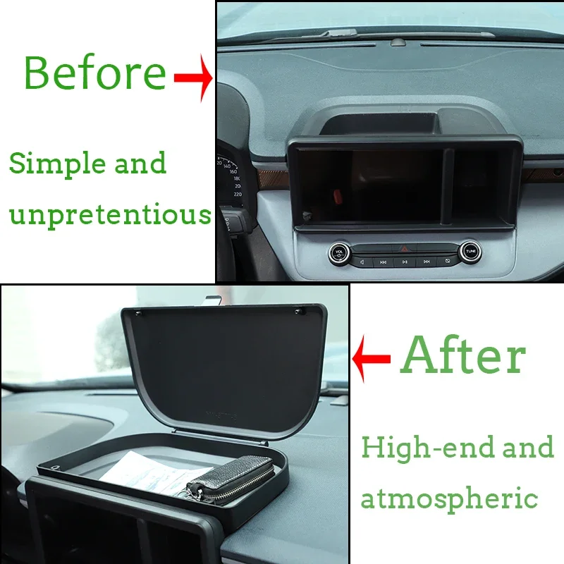 

Car Navigation Screen Rear Storage Box Holder Tray Replacement Parts For Ford Maverick Pickup 2022+ Car Accessories