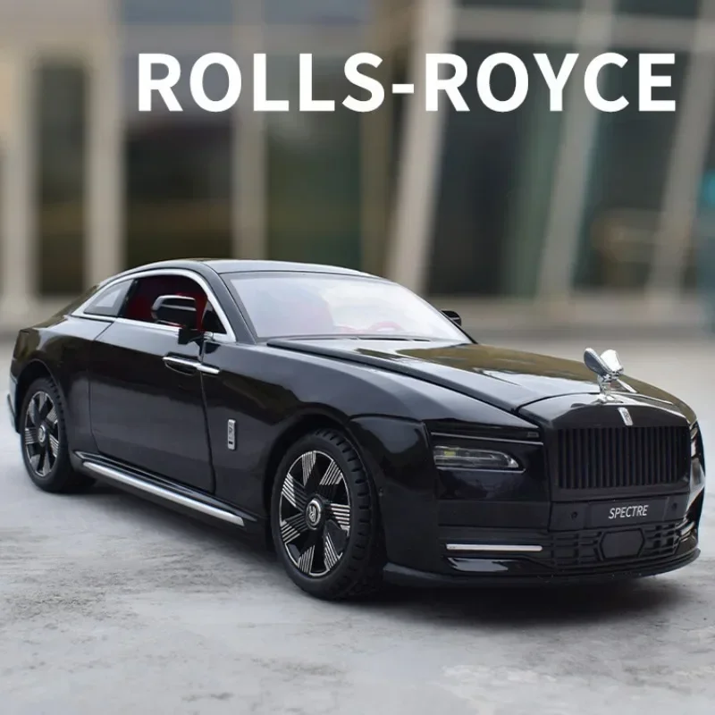 Simulation Alloy 1:24 Scale Rolls Royce Spectre Sport Car Model Sound Light Pullback Children\'s Boys Car Gift Collective Voiture