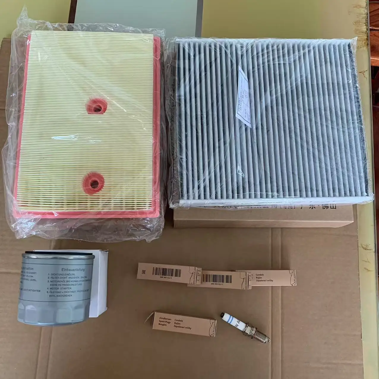 

OEM For VW Audi Skoda 1.4TSI Oil Filter Air Conditioning Filter Air Filter Spark Plug