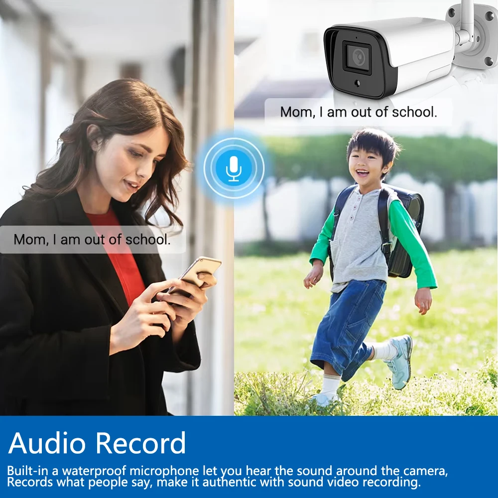 5MP 투야 스마트라이프 WIFI IP 카메라 오디오 녹음 인체 감지 지원 128G SD 카드 IP66 방수 불릿 카메라 CCTV 카메라