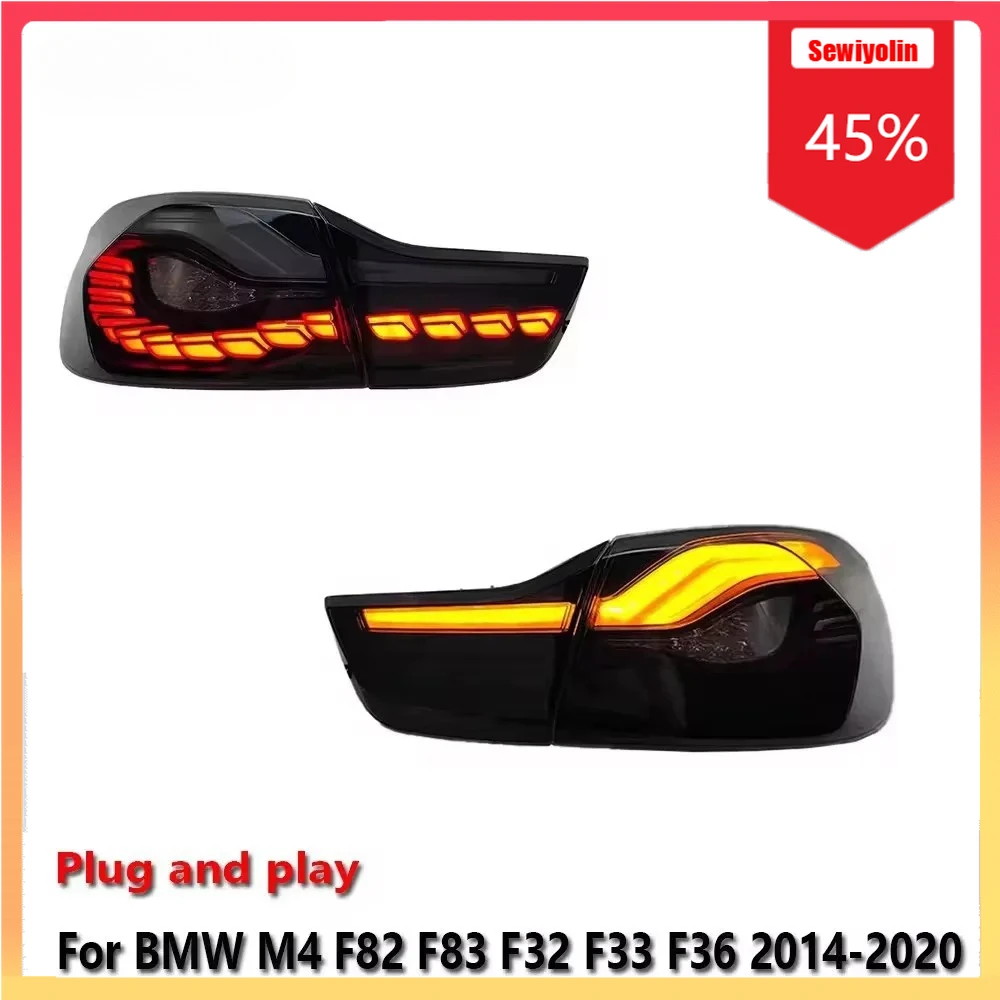 

Автомобильный светодиодный задний фонарь, детали для BMW M4 F82 F83 F32 F33 F36 2014-2020, задний противотуманный фонарь DRL, заглушка стоп-сигнала поворота