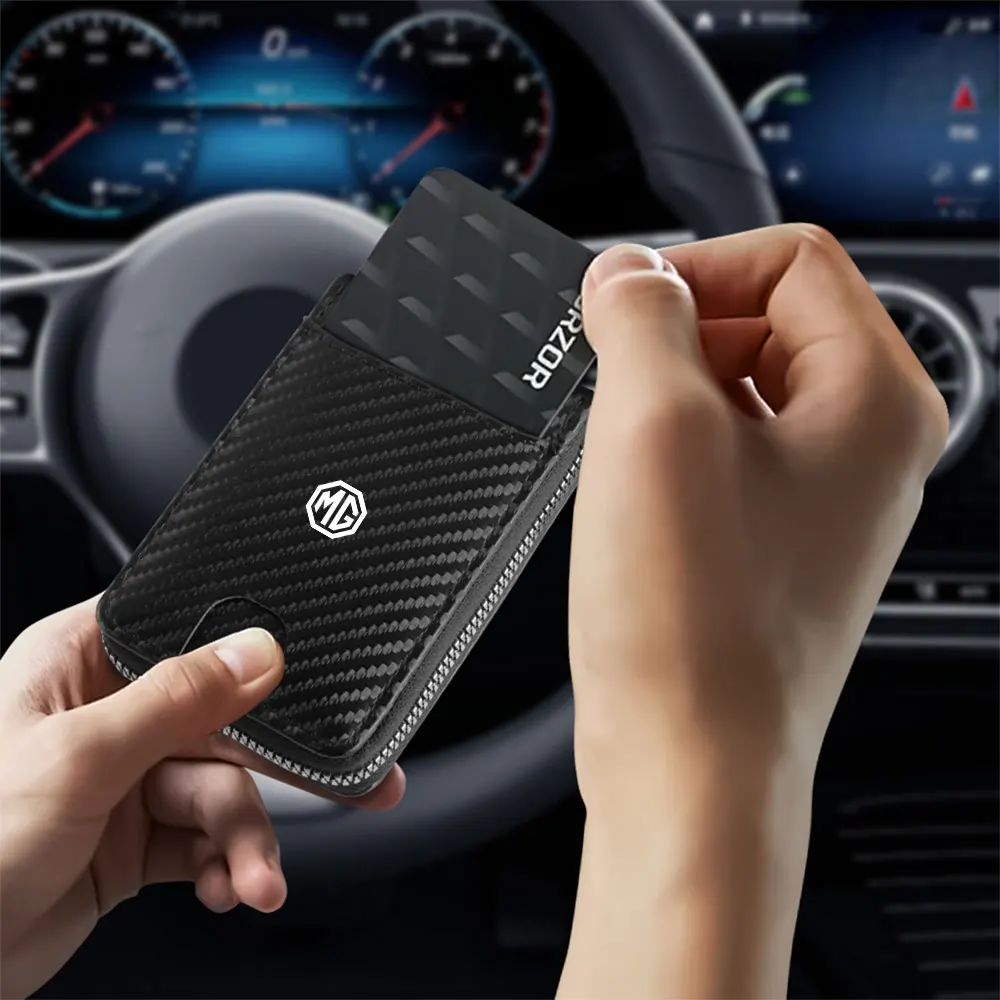 تصفيف السيارة المحمولة حامل رخصة القيادة حافظة بطاقة الائتمان حقيبة التخزين اكسسوارات لموريس المرآب MG 350 MG5 HECTOR GS ZS