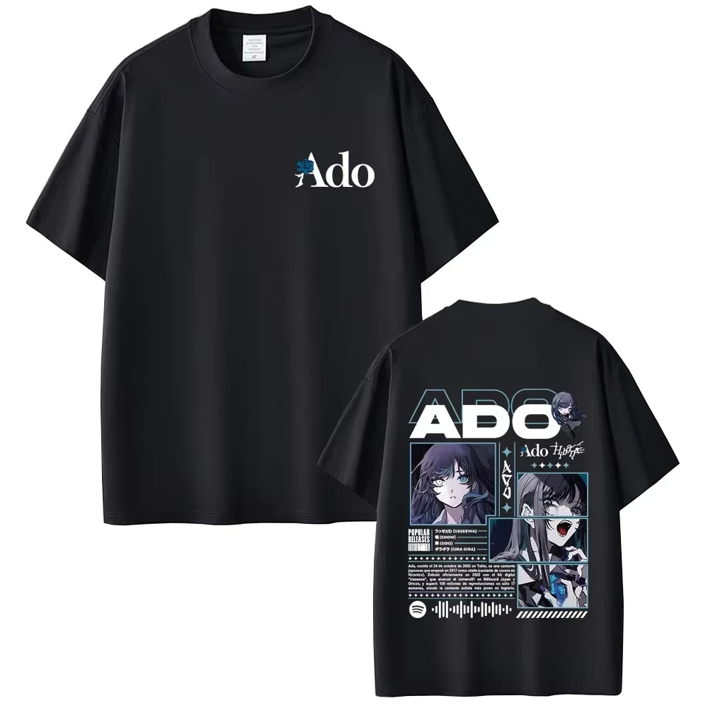Camiseta Ado World Tour 2025 Hibana, camiseta informal de algodón suave a la moda para hombre y mujer, camisetas de manga corta de estilo japonés a la moda