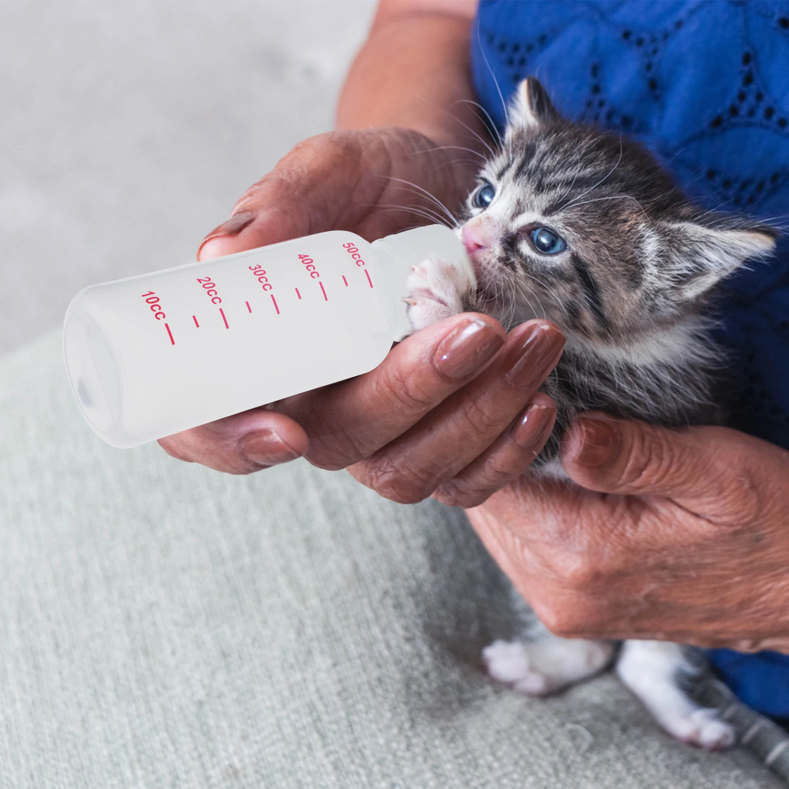

50ml Pet Feeding Bottles Nursing Dog Cat Milk Supplies Newborn Puppies Kitten H Feed Accessories Safe Bottle Scale Design Easy