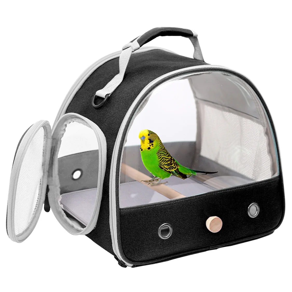 

Small bird pet Crossbody portable breathable transparent bird bag Parrot going out bag warm breathable Phoenix tiger skin peony