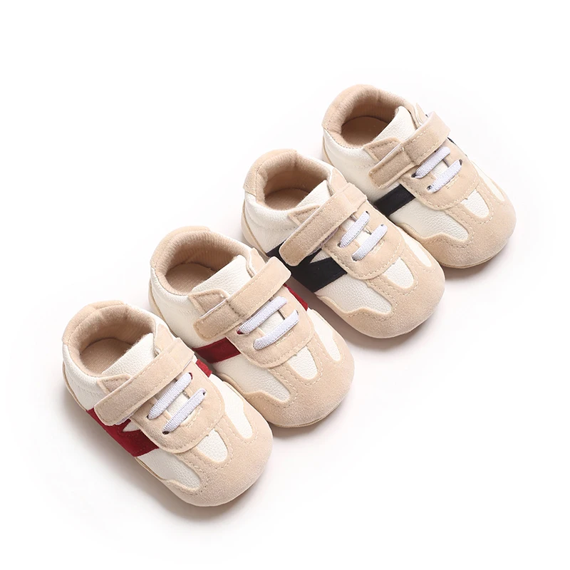 

0-18 Months Baby Shoes Boy Girl PU Leather Causal Anti-slip Rubber Sole Infant Kids Walking Toddler