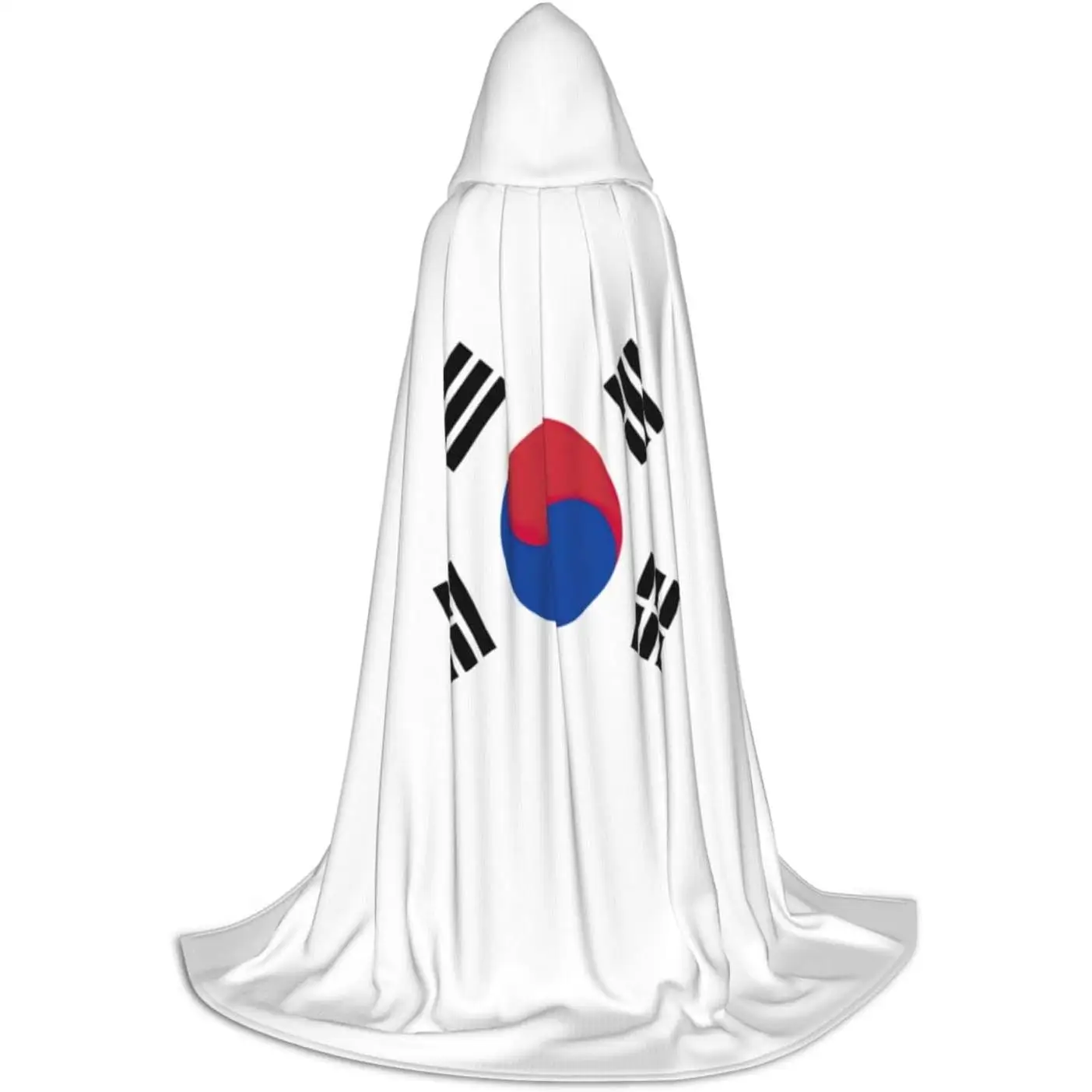 

Flag Print Hooded Cloak Wizard Vampire And Medieval Costumes Invisibility Cloak With Hood keep warm Water Resistant